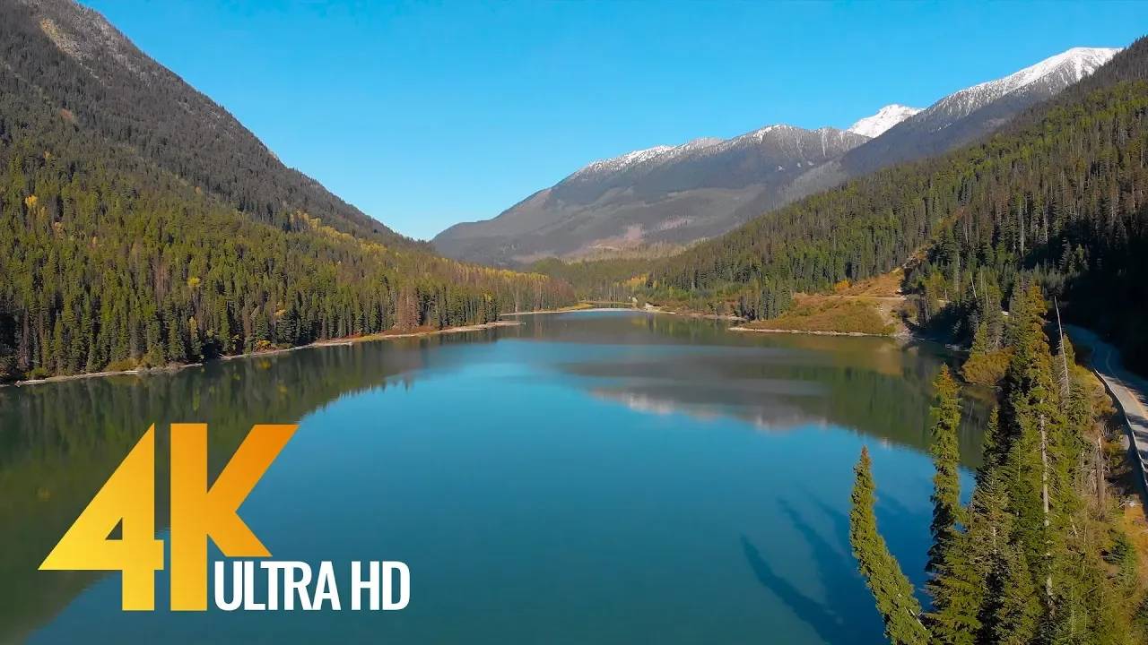 4K Drone Footage - Bird’s Eye View of CANADA from Highway 99 (+ AMBIENT MUSIC) смотреть онлайн
