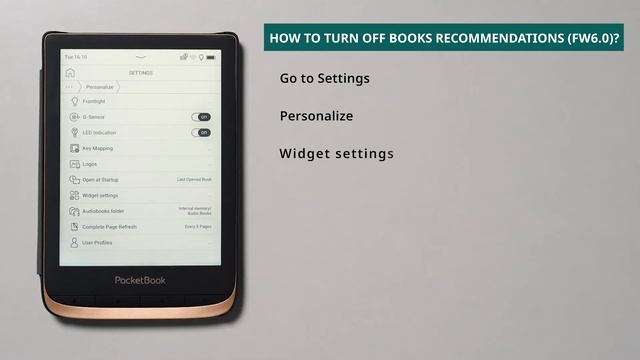 How to turn off Books recommendations? | PocketBook смотреть онлайн