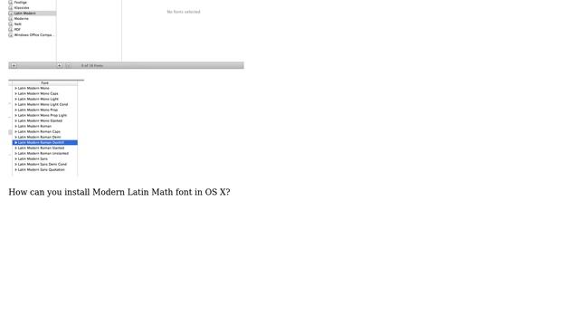 Apple: To Install Latin Modern Math font in OS X смотреть онлайн