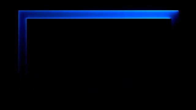 BLUE Rectangle Frame | Glowing Border | Animated LOOP Background | Black Screen смотреть онлайн