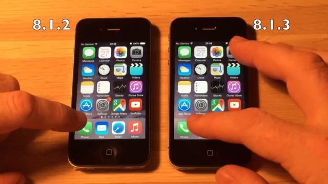 iOS 8.1.3 vs iOS 8.1.2 on iPhone 4S смотреть онлайн