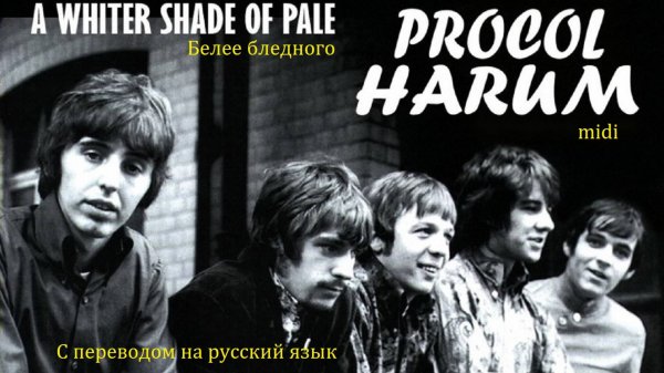 PROCOL HARUM | midi | A Whiter Shade Of Pale | Белее бледного | с переводом на русский язык.