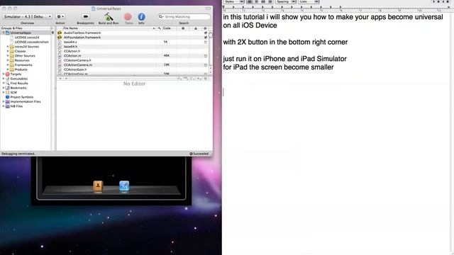 How to make universal Apps (preview on iOS Simulator) смотреть онлайн