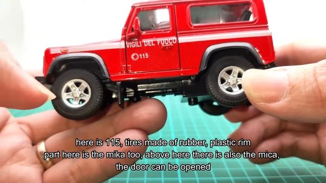Welly Land Rover Defender VIGILI DEL FUOCO Miniatur Diecast Mobil Pemadam Kebakaran damkar смотреть онлайн