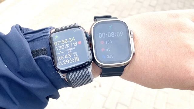 Comparison of VWAR IWO ULTRA 3 and Apple Watch Series 8 exercise heart rate monitoring. Smartwatch смотреть онлайн