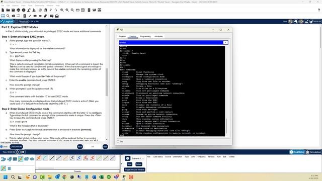 CCNA1-ITNv7 - 2.3.7 Packet Tracer - Navigate the IOS смотреть онлайн