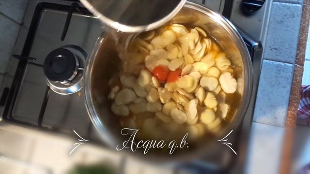 Macco di fave con spaghetti spezzati смотреть онлайн