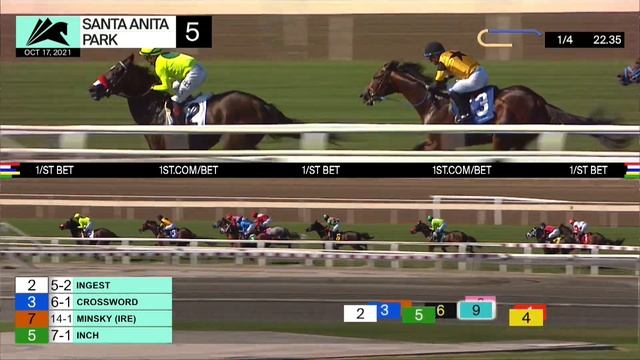 Ka`nah wins Race 5 on Sunday October 17th, 2021 at Santa Anita Park. смотреть онлайн