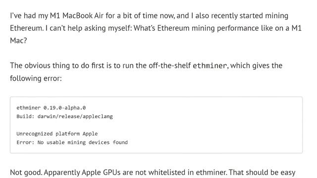 Mining su Apple M1, è fattibile? Quanto si guadagna? смотреть онлайн