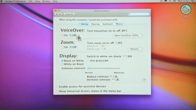 Mac OSX 10.5 How to - Mac help for Visually impaired and bad eye sight смотреть онлайн