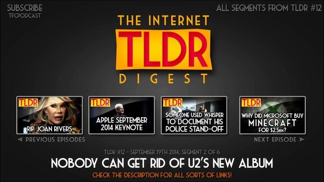 Apple tells you how to delete U2's new album - TLDR: The Internet Digest (audio) смотреть онлайн