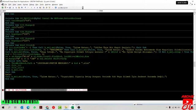 #19 Excel Üretim & Stok Yönetim Program Yapımı Canlı Yayın || EMRE İPEK смотреть онлайн