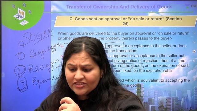 L3: Sale of Goods Act Unit3 | Transfer of Property | CA Foundation Law May/June 22 | Swati Agrawal смотреть онлайн