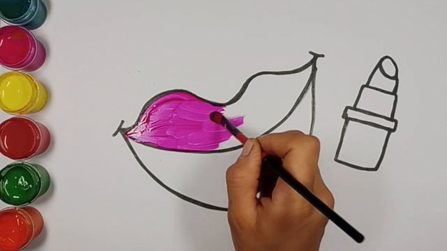 Bolalar uchun lab rasm chizish / Рисование губ для детей / Drawing lips for children смотреть онлайн