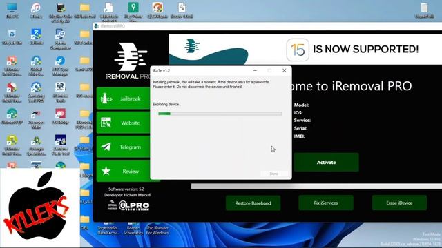 IOS15 HELLOSCREEN JAILBREAK / BYPASS WITH SIM ON WINDOWS THANKS TO IREMOVAL TEAM смотреть онлайн