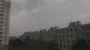 СИЛЬНАЯ ГРОЗА В МОСКВЕ. 17 сентября 2020_(ливень,шквал, мелкий град)