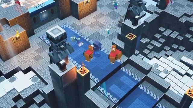 New Level Sneak Peek (Winter Castle Theme) - Minecraft Dungeons Creeping Winter DLC смотреть онлайн