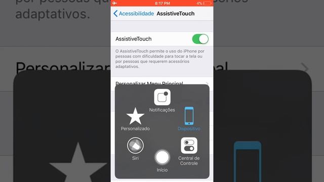 Como ATIVAR o botao Assistive Touch Home/Inicio na tela do iPhone смотреть онлайн
