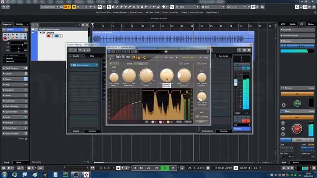 Компрессия барабанов с помощью компрессора Fabfilter Pro-C смотреть онлайн