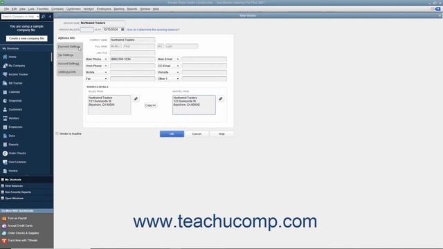 QuickBooks Desktop Pro 2021 Tutorial The Vendors List Intuit Training смотреть онлайн