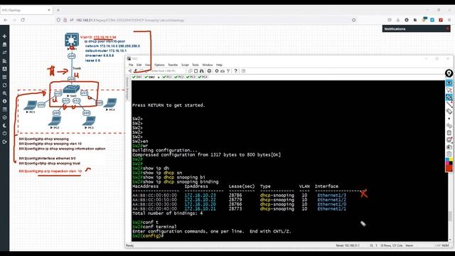 How to Configure the Dynamic ARP Inspection on Cisco Switch? смотреть онлайн