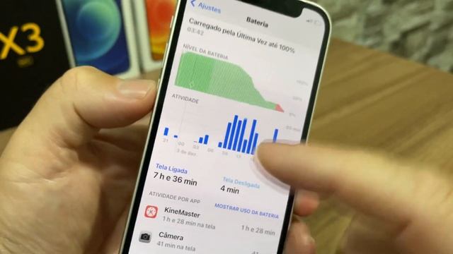 iPhone 12 MINI! A duração da bateria é MINI? teste de bateria | uso no dia dia . смотреть онлайн