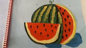 Урок ИЗО.2 класс.  Гуашь.Учимся рисовать   сочный арбуз