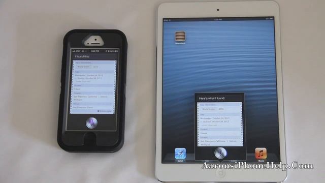 Apple iPad Mini VS Apple iPhone 5 Siri Quick Demo смотреть онлайн