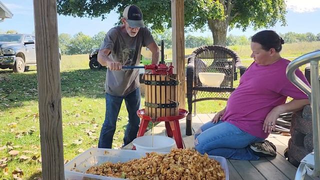 Apple And Pear Chopping And Pressing #apples #pears #fall
