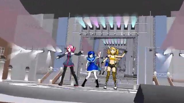 MMD:Pink, Yellow, Blue Dream Fighter смотреть онлайн