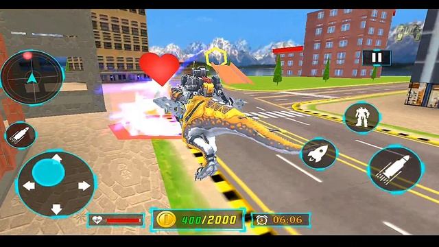 Flying Car Transform Robot Dino Battle Games - Android iOS Gameplay смотреть онлайн