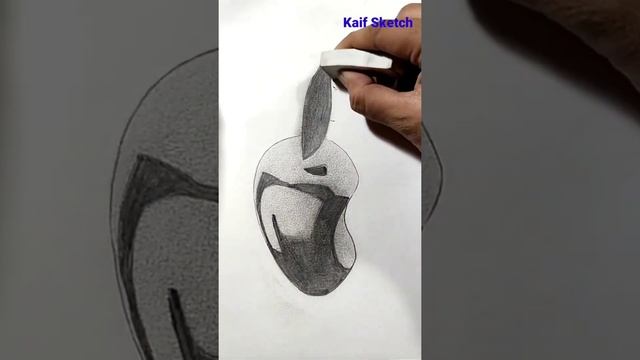 3D Apple Logo Drawing Tutorial - Kaif Sketch смотреть онлайн