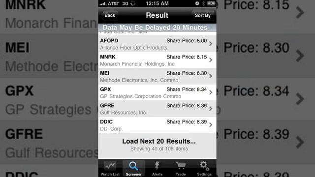 Stock Screener iPhone App смотреть онлайн