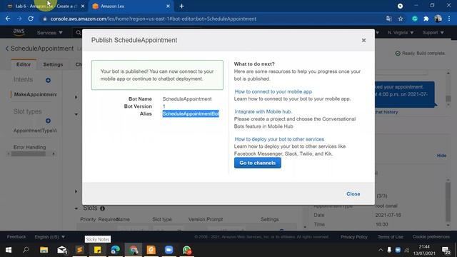 [AWS MACHINE LEARNING] Lab 6 - Amazon Lex - Create a chatbot смотреть онлайн