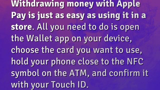 Can I withdraw Apple Pay cash from ATM? смотреть онлайн