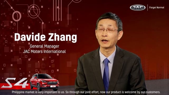 JAC S4: Davide Zhang, General Manager JAC Motors Global | JAC Motors Philippines