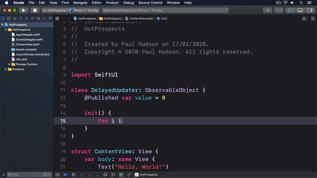 (OLD) Manually publishing ObservableObject changes – Hot Prospects SwiftUI Tutorial 4/16 смотреть онлайн