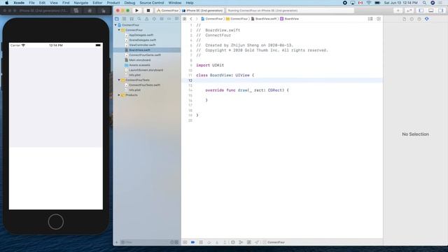 iOS Connect4 1 | Drawing a round rectangle for game board смотреть онлайн