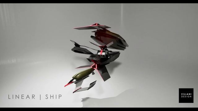 L I N E A R | 3 D M O D E L - Space Ship - Concept art смотреть онлайн