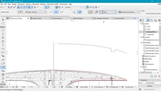 How to model a segmental dome Roof with archicad смотреть онлайн