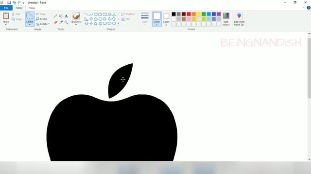 How to draw Apple Logo (1977) on computer using Ms Paint | iPhone Logo Drawing. смотреть онлайн