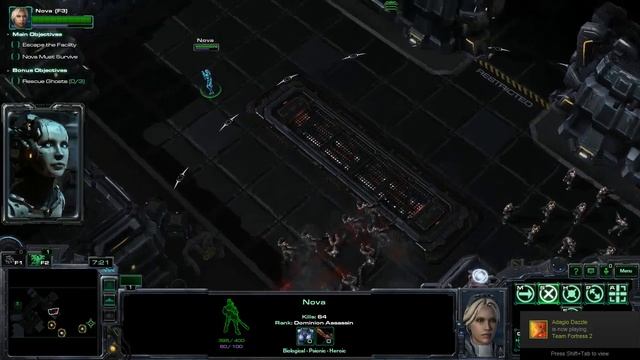 Yuki in StarCraft II Nova Covert Ops episode 1 смотреть онлайн