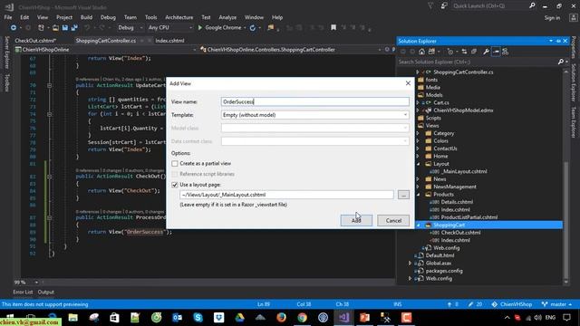 #14 Checkout and Save Order using MVC & Entity Framework | ASP.NET MVC Training Course смотреть онлайн