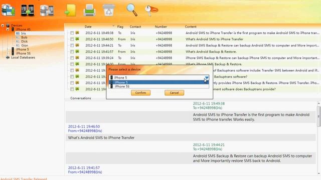 One click to transfer SMS Messages to iPhone 5S from other iPhone смотреть онлайн