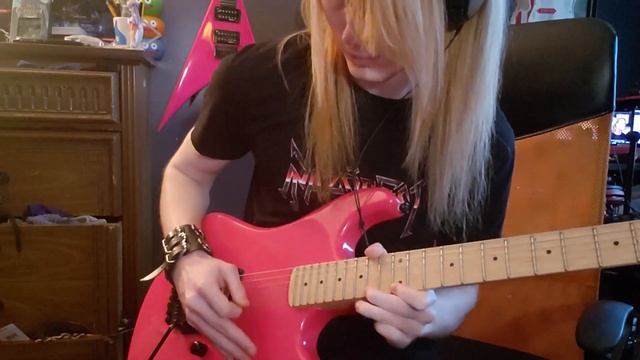 Hammerfall - Crimson Thunder guitar solo cover смотреть онлайн