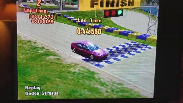 Gran Turismo 2 Dodge Stratus drifting around Motor Sports Land смотреть онлайн