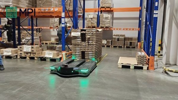 Запуск системы MPI WES с паллетными AMR-роботами на складе крупного ритейлера