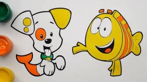 Гуппи и Пузырики Раскраска Для Детей Bubble Guppies Coloring For Kids