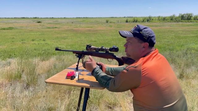 Подготовка к охоте на сурка степного. Прострел дистанции 335 м. смотреть онлайн