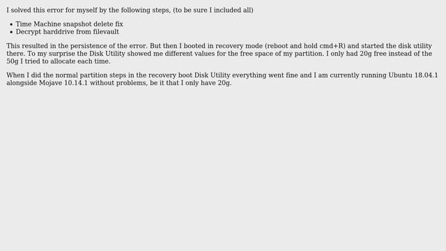 Apple: Can't resize macOS partition (APFS error code 49187) (4 Solutions!!) смотреть онлайн